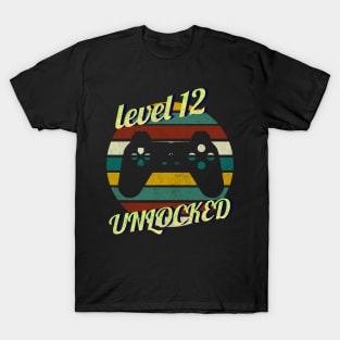 Level 12 Unlocked 12th Birthday funny Gift idea for Gamers T-Shirt